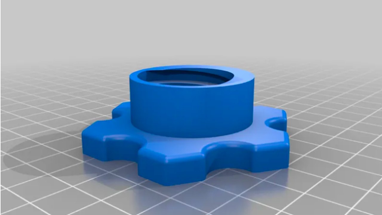 Modèle 3D de l'écrou avant impression